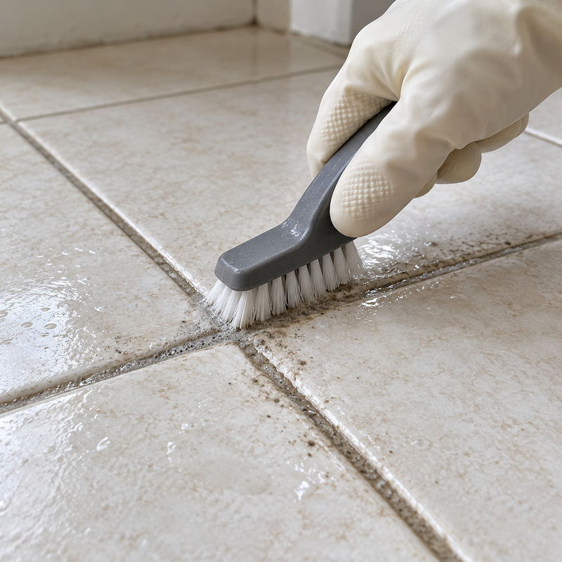 Deep-clean tiles and grout