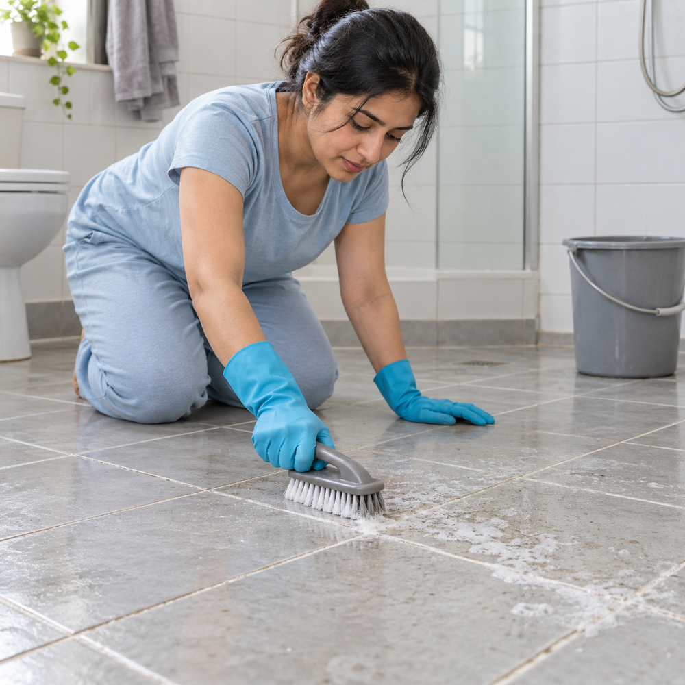 Mopping cannot shift those stubborn tile stains?