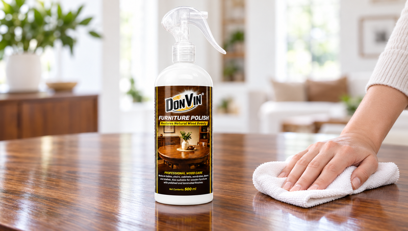 Cleans, polishes & protects