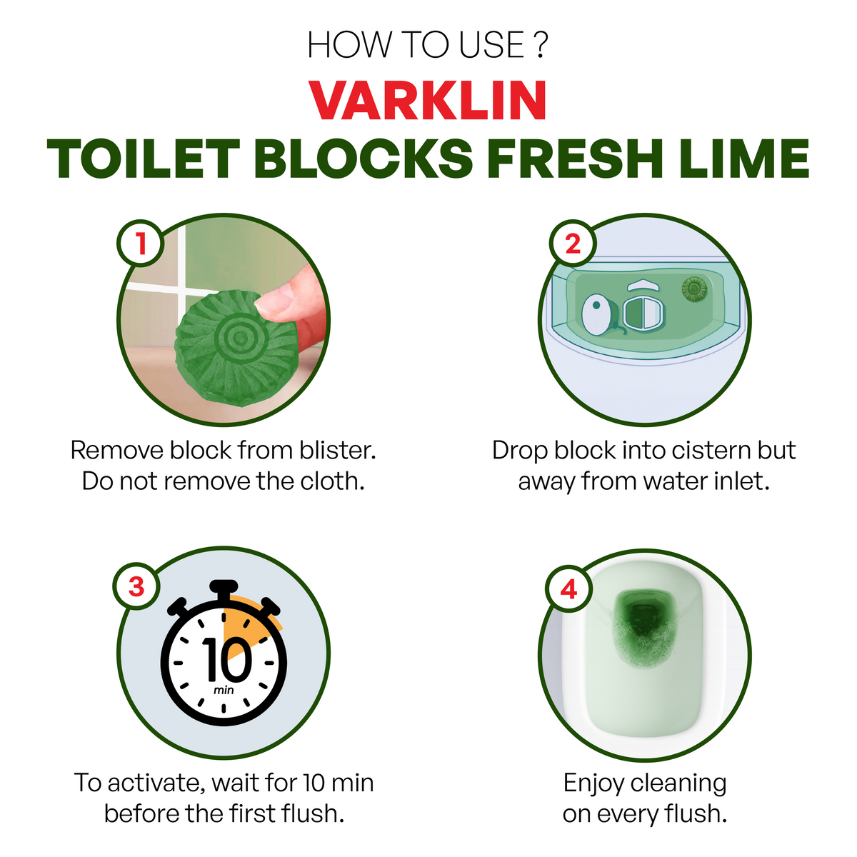 Fresh Lime Toilet Cleaner Blocks