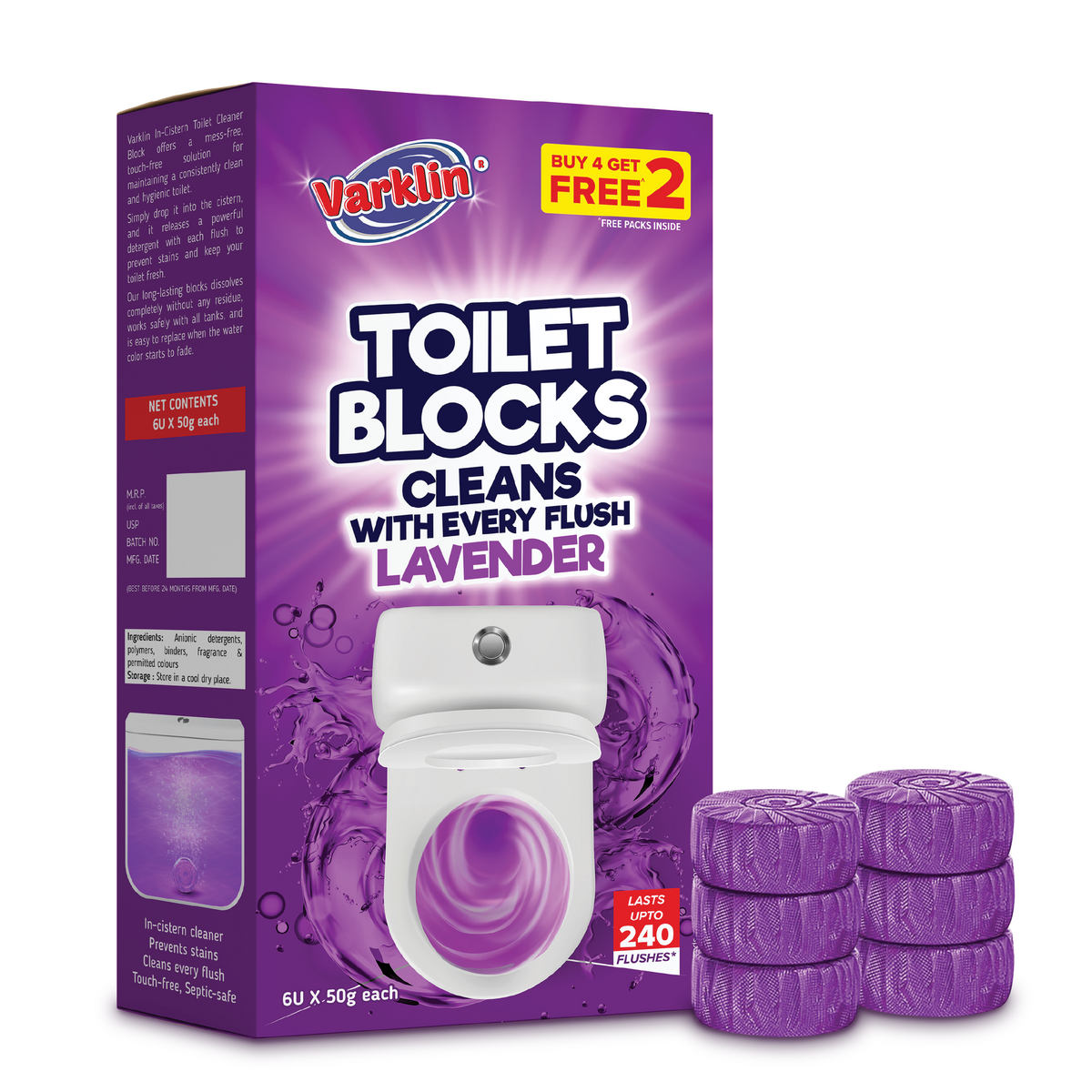 Lavender Toilet Cleaner Blocks