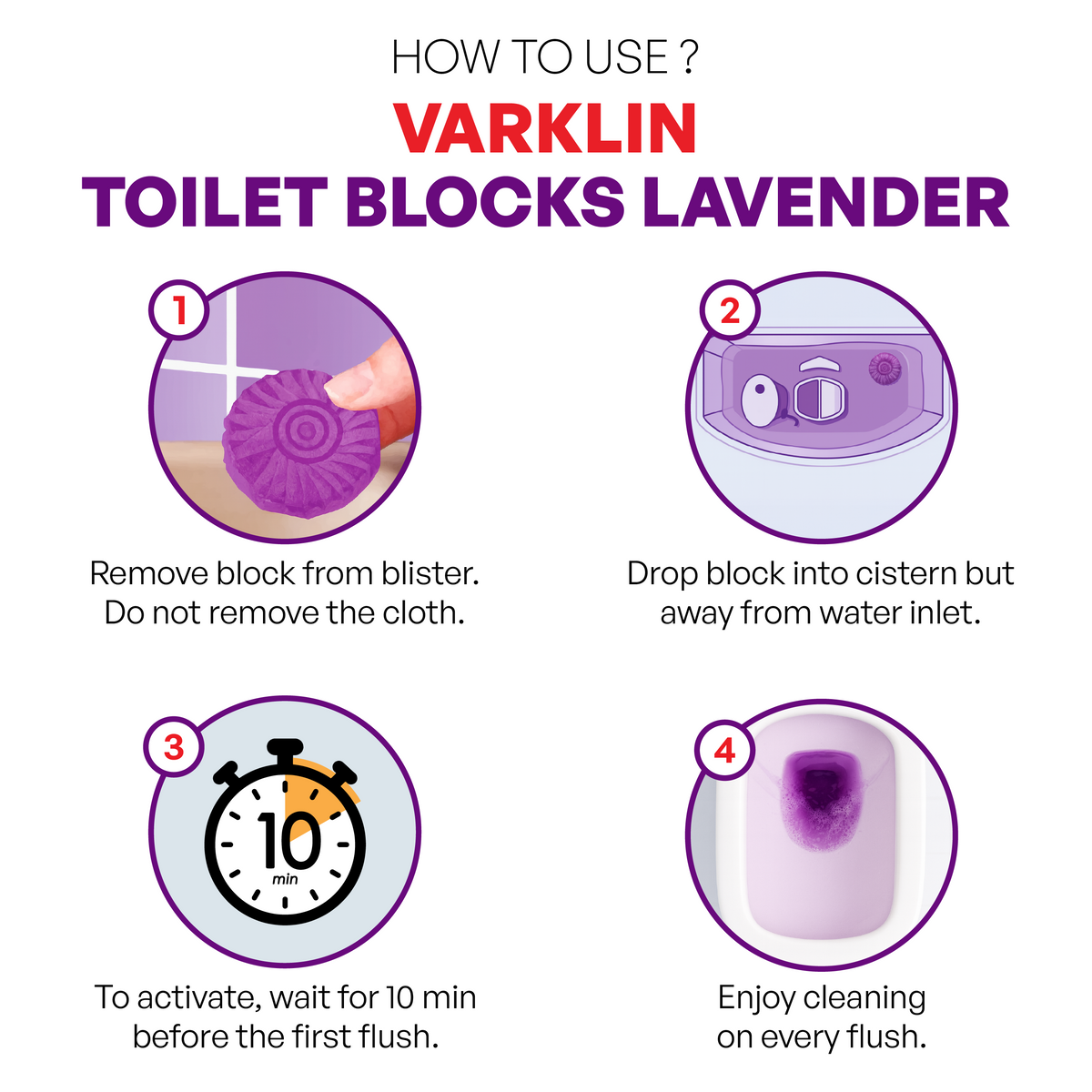 Lavender Toilet Cleaner Blocks