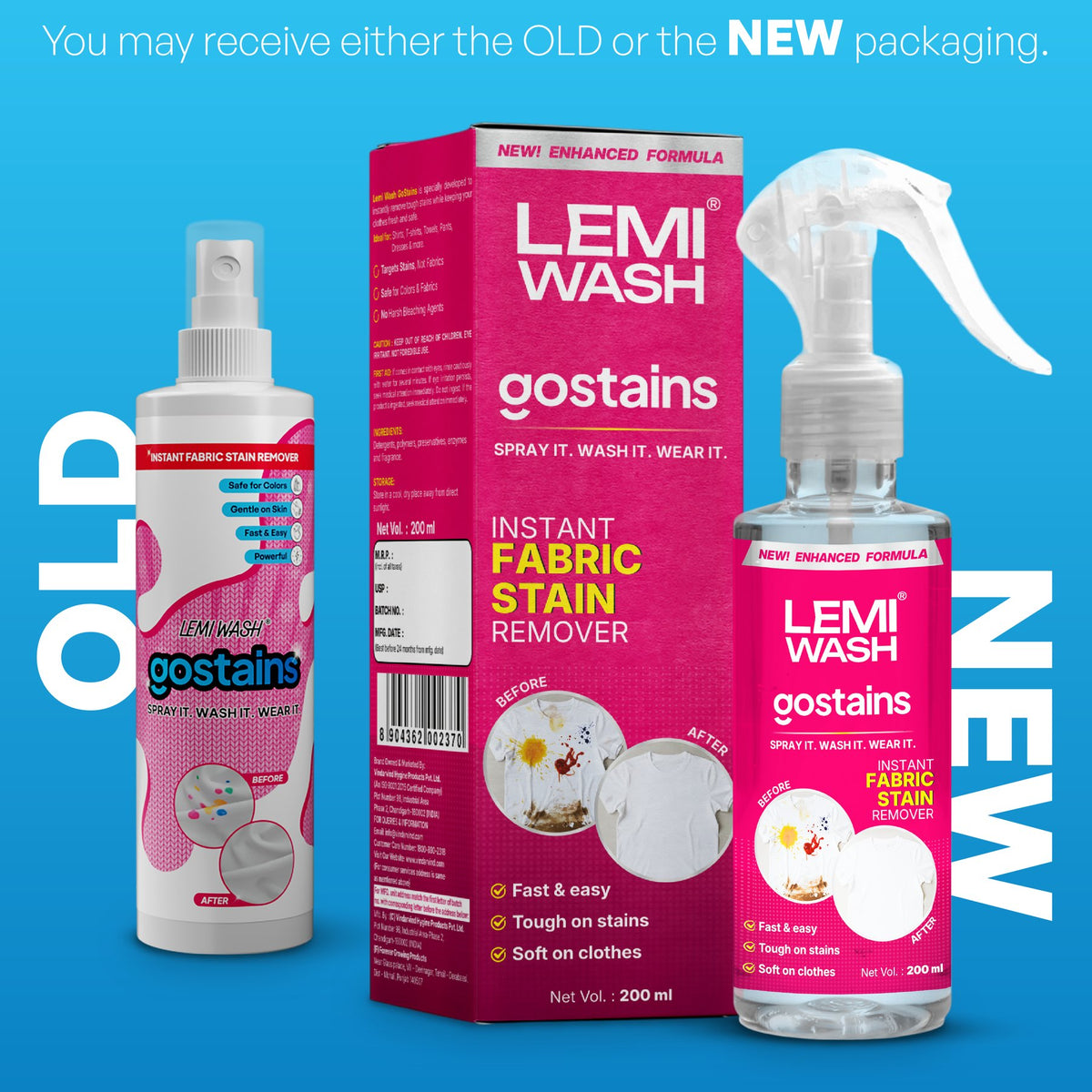 LEMI WASH Gostains Instant Fabric Stain Remover Spray, 200 ml image 9
