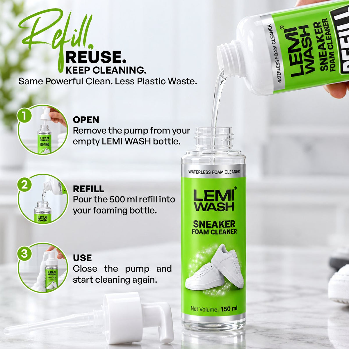 LEMI WASH Sneaker Foam Cleaner Refill image 3